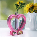 Vase Molds Kit DIY Silicone Heart Planter Molds with 3pcs Test Tubes (B) Newly