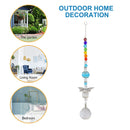 Crystal Wind Chimes Pendant Butterfly Metal Hanging Outdoor Home Garden Decor