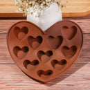 DIY Decor Cake Making Ice Tray Chocolate Mold Heart Shaped Silicone Mould
