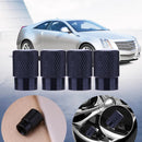 4pcs Auto Bicycle Tire Valve Caps Dust Covers for Schrader Valve (Black)