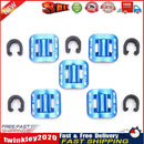 5pcs Bike Brake Cable Guide Clips Aluminium Alloy C Buckles Clamp (Blue) Newly