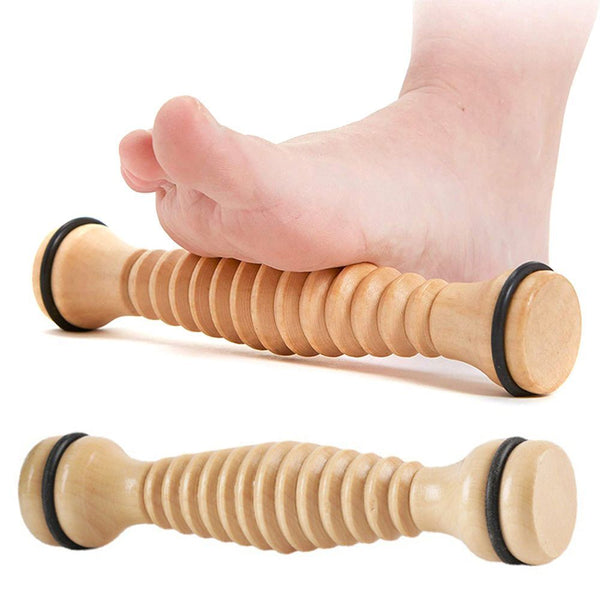 Wood Pain Relief Plantar Fasciitis Deep Tissue Roller Massage Tool Foot Massage