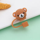 Proof Silicone Straw Plug Cup Accessories Drinking Dust Cap Cartoon Plugs Cover