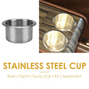 Stainless Steel Cup Drink Holder for Car Marine Boat Truck RV Camper (1pc) Newly