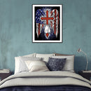 5D Diamond Painting DIY Cross Wings Full Round Drill Independence Day Art Crafts