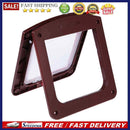 Lockable Cat Flap Door Kitten Dog Pet Lock Suitable for Any Wall Coffee