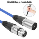 1m 3Pin XLR Jack Male to Female Plug Microphone Adapter AUX Audio Cable Wir