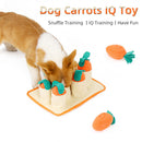 Dog Plush Carrots IQ Toys with Squeaky Nose Training Chew Interactive Toys