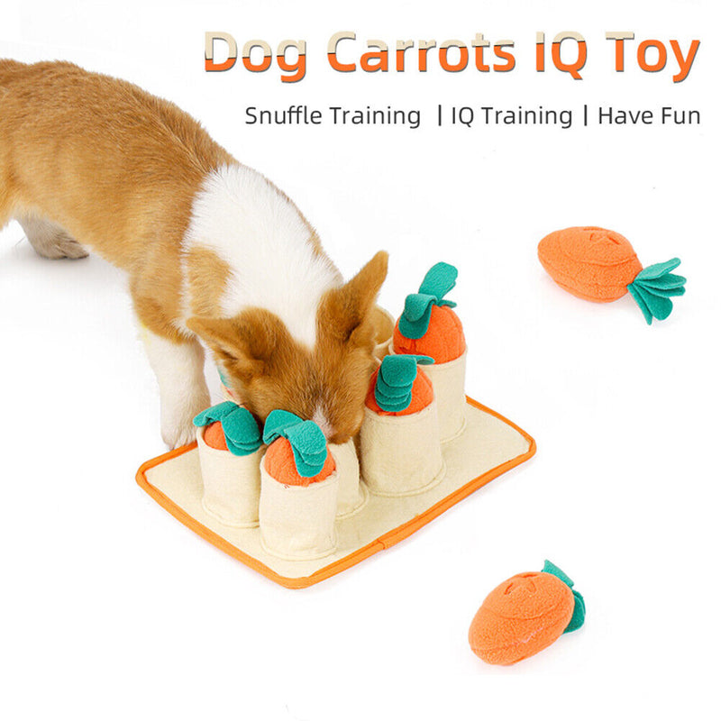 Dog Plush Carrots IQ Toys with Squeaky Nose Training Chew Interactive Toys