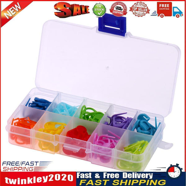 120pcs/Box 10 Colors Knitting Accessories Crochet Locking Stitch Markers Newly