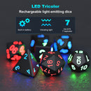 Luminous Dices Kit - Party Glowing Polyhedral Dice in Dark with LED Lamp Beads