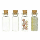 4 Pcs Mini Clear Glass Bottles Empty W/Corks Small Sample Jars 10ml Good S9X4