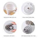 Silicone Retractable Wide Mouth Funnel Liquid Filter Separator Tool (Grey)