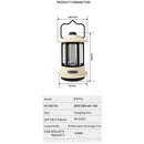 Retro Outdoor Camping Lamp Type-C USB Rechargeable Portable Lantern (White)