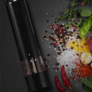 ABS Electric Pepper Salt Spice Mill Grinder Seasoning Grinding Tool (Black)