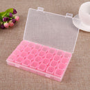 28 Slots Plastic Storage Box Nail Art Rhinestone Jewelry Display Case(Pink)