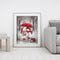 Umbrella Snowman Drawing Frameless Oil Paint by Numbers Canvas Home Decor Newly