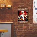 Retro Poster Tin Sign Painting Chef Drink Wine Wall Art for Cafe Bar Club Shop