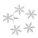 200pcs 3cm Christmas Tree White Plastic Snowflakes Party Home Desk Decor Newly