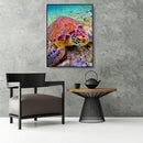 Canvas Oil Wall Art Picture DIY Sea Turtle Painting By Numbers Kit Ornaments