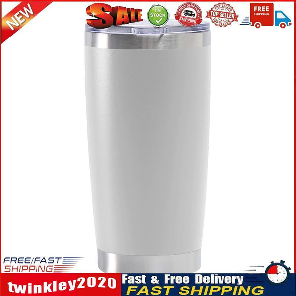 Thermal Car Mug Cup Stainless Coffee Vacuum Insulated Water Bottle (White) Newly