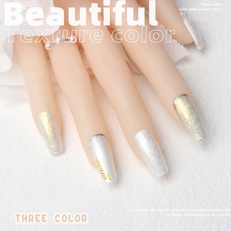 Glitter Color Shell Texture Gel Varnish Glitter Shiny Sparkle Nail Art Accessory