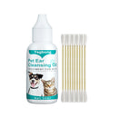 30ml Cat Ear Deodorant Oil Anti-ticks Cat Ear Wash Set for Pet Cleaning Sup