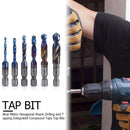6x Screw Machine Hex Shank Thread Metric Compound Tap Drill Bits (Short) Newly