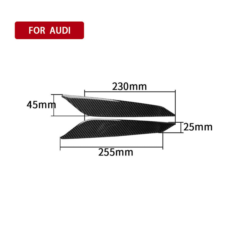 2Pcs B9 Car Gear Shift Side Panel Trim For Audi A4 A5 B9 2017-2020 Carbon Fiber