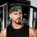 Printed Lycra Yoga Headband Bandanas Fitness Hair Band Headdress (Green) Newly