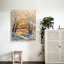Paint By Numbers Kit DIY Snow Treetops Colouring Oil Art Picture Craft