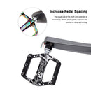 TOOPRE 1 pair 16mm MTB Road Bike Pedal Extender Cycling Accessories (Black)