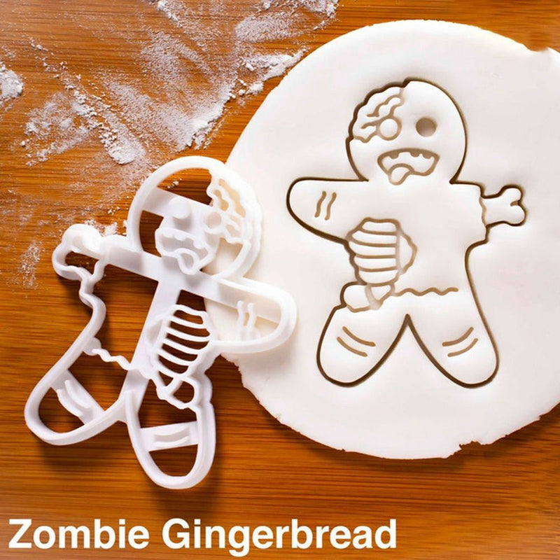 Vitruvian Happy Zombie Cookie Embosser Mold Biscuit Mold Halloween Christmas