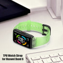 Watch Strap for HUAWEI HONOR Band 6 TPU Wristband Replacement Belt (Green) Newly