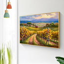 Full Embroidery Field Grape Rack Printed Cross Stitch 11CT 3 Beach Cotton Kit
