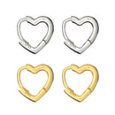 Fashion Small Jewelry Gift Hoop Earrings S925 Studs Heart Shaped Hypoallergenic