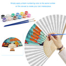 Halloween Pumpkin Fan Oil Paint By Numbers Craft Frameless Handheld Home Deco