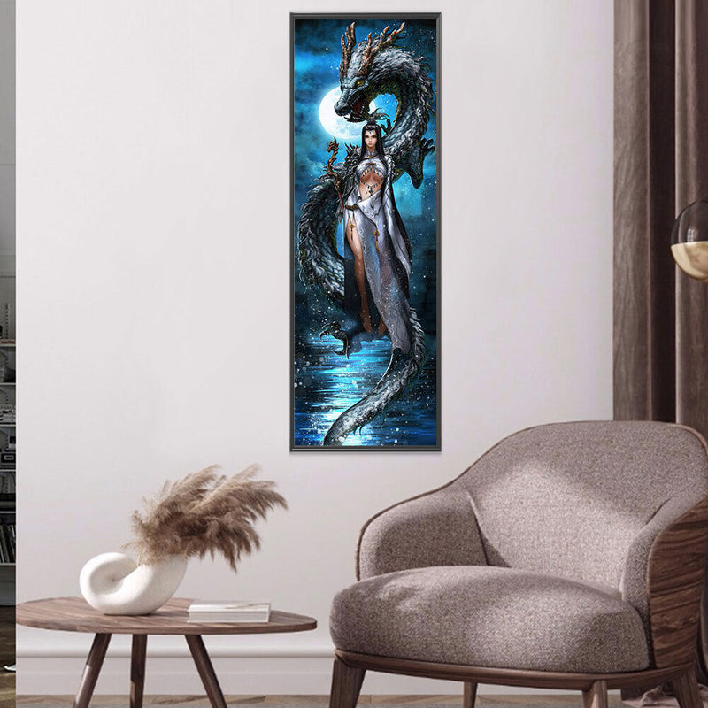5D DIY Diamond Painting Dragon and Goddess Full Square Drill Crafts Mosaic Decor