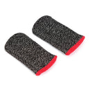2pcs 24-Stitch Mobile Game Finger Cover Anti-Sweat Anti-Skid (Black Red) Newly