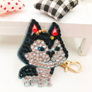 4pcs DIY Special Shape Full Drill Woman Girl Jewelry Keyring Christmas Gift