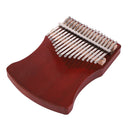 Portable 17-Key Mahogany Veneer Kalimba Thumb Piano Mbira Sanza (Coffee) Newly