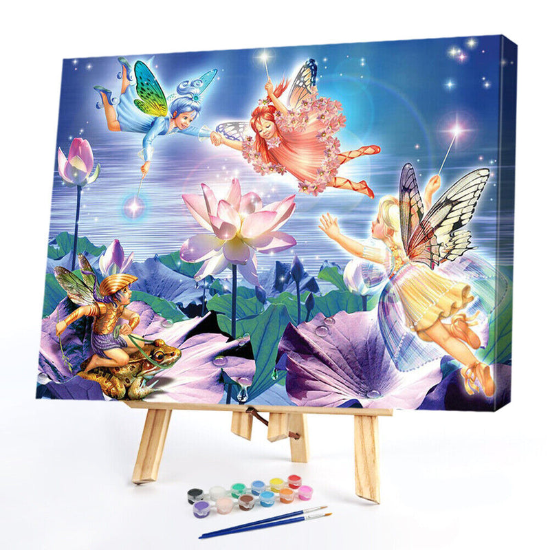Elf Party Oil Paint By Numbers Kits Drawing DIY Picture Home Decoration Gifts
