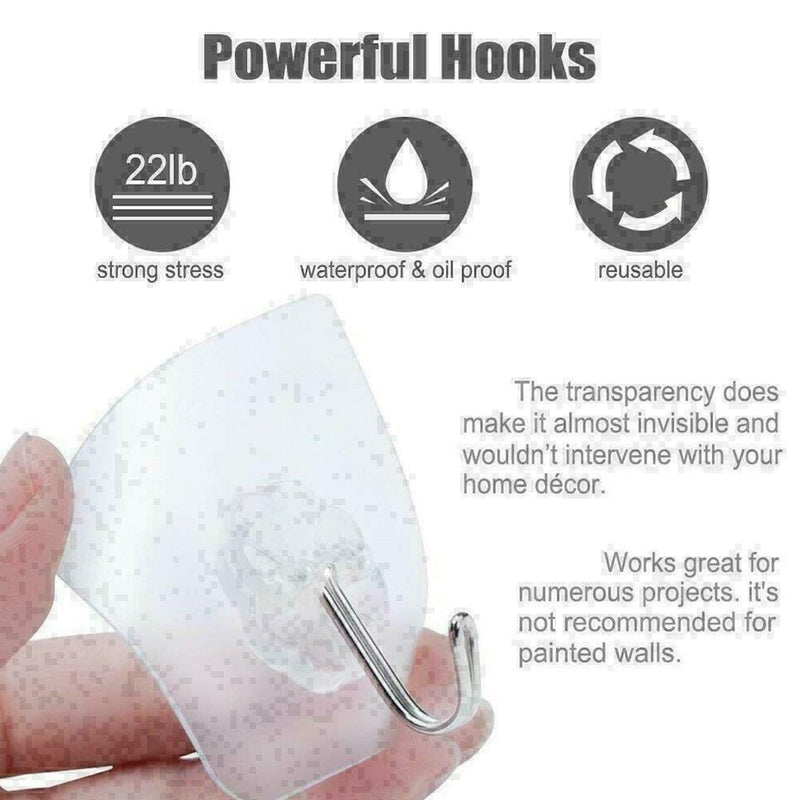 1PC Strong Transparent Suction Cup Sucker Wall Hooks N2W9 M3J9 Kitchen X8A9 R4T1
