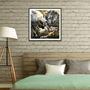 5D DIY Full Drill Diamond Painting Cross Stitch Embroidery (White Wolf)