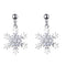 Xmas Gift Diamond Christmas Dangle Drop Rhinestone Zircon Snowflake Earrings