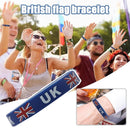 British Union Jack Bracelet Flag Mens Ladies Stretch Jubilee Party Platinum A0K0