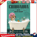 Bathing Dog Retro Metal Plate Tin Sign Plaque Poster Wall Art for Bar (2) Newly