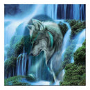 Waterfall Wolf 5D Diamond DIY Painting Kit Home Decor Craft 35 X 35cm