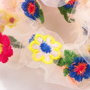 Headwear Colorful Hair Bands Embroidery Flower Korea Chic Transparent Net Yarn