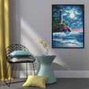 11CT Stamped Seaside Lighthouse Print Kits Cross Stitch Embroidery (M0071) Newly